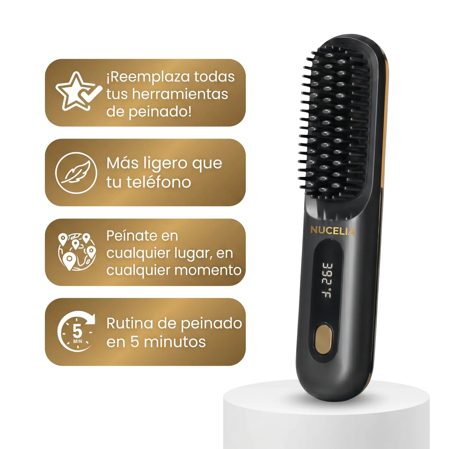 El PRIMER cepillo alisador inteligente para cabello corto