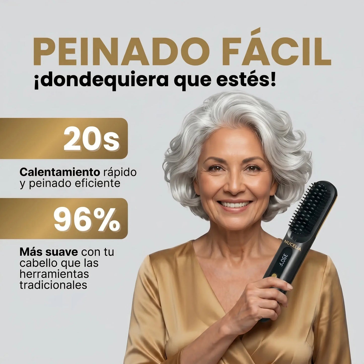 El PRIMER cepillo alisador inteligente para cabello corto