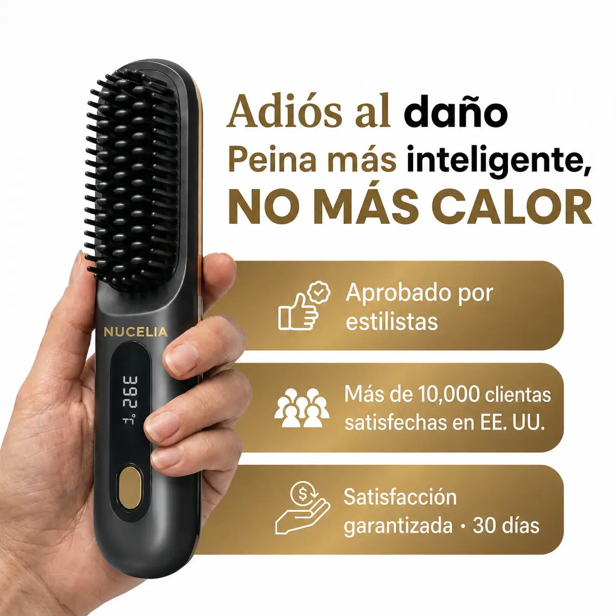 El PRIMER cepillo alisador inteligente para cabello corto