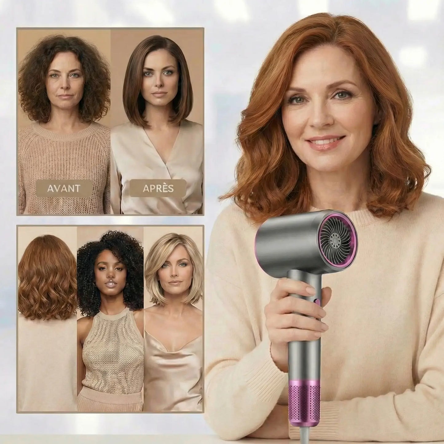Secador iónico de alta velocidad | Secado rápido, anti-frizz y brillo