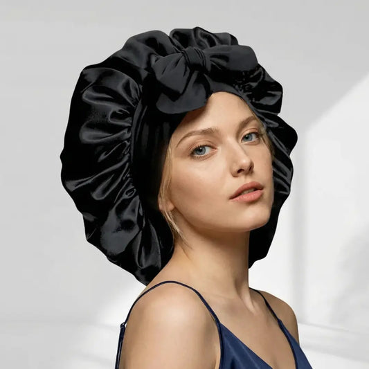 Gorro de noche de seda de doble capa