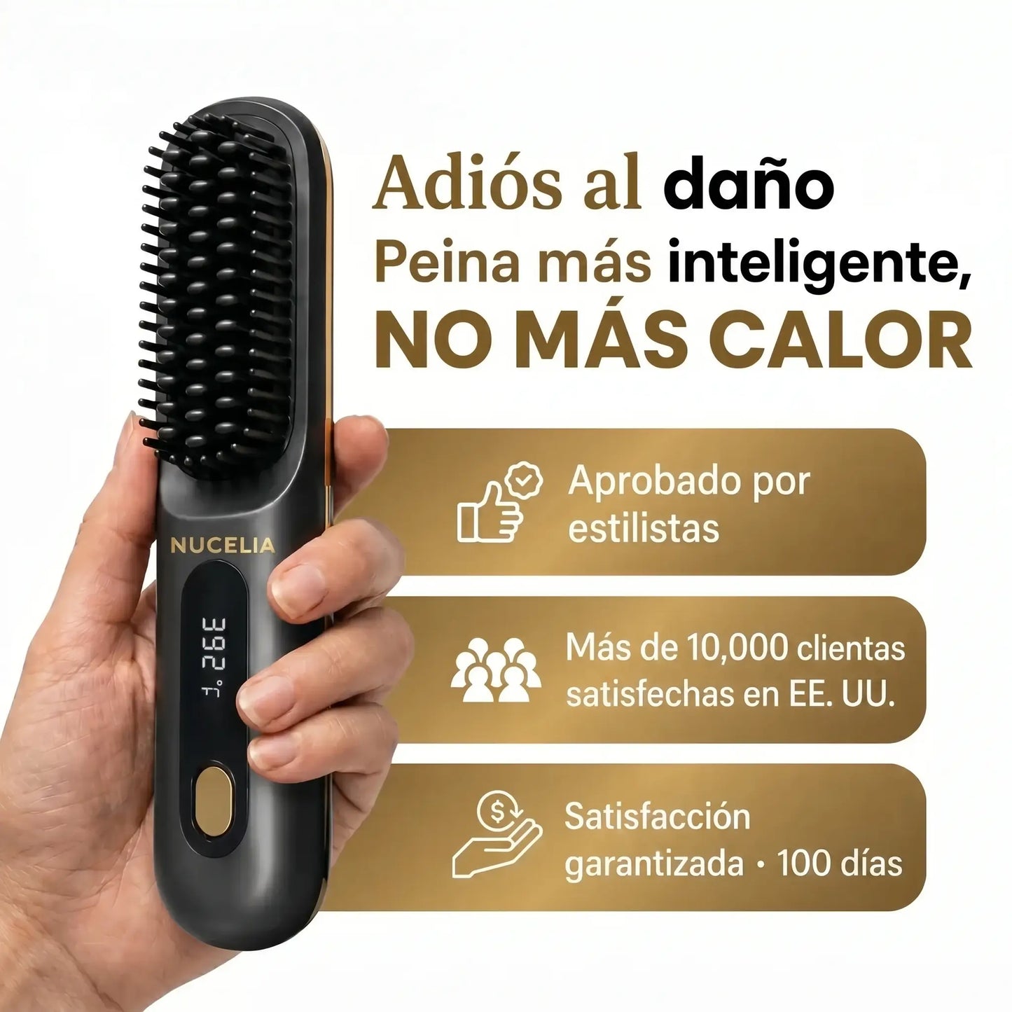 El PRIMER cepillo alisador inteligente para cabello corto