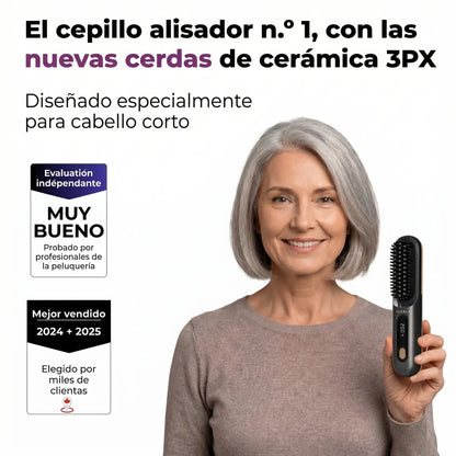 el 1er Cepillo Alisador para Cabello Corto