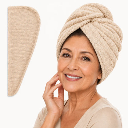 Toalla de Microfibra para Cabello | Ultra absorbente, seca el cabello 2× más rápido